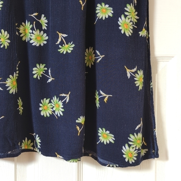 Robbie Bee 90's Vintage Classic Floral Sleeveless Scoop Neck Midi Dress Navy 10 - Picture 8 of 12